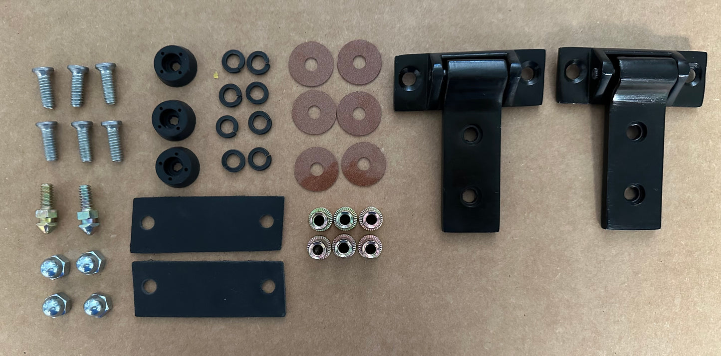 1970-1971 TORINO LOUVER HARDWARE SET WITH HINGES