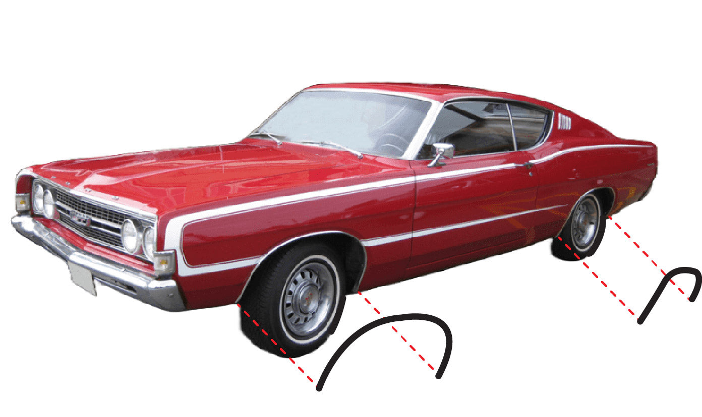 1968-1969 TORINO COBRA WHEEL OPENING MOLDINGS