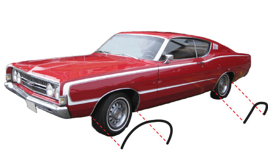 1968-1969 TORINO COBRA WHEEL OPENING MOLDINGS