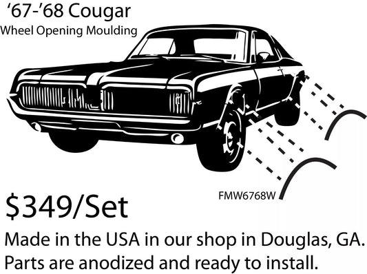 1967-68 COUGAR WHEEL OPENING MOLDING SET