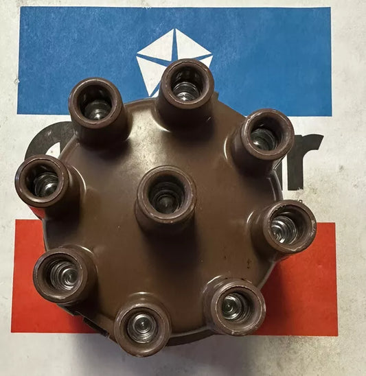 NOS MOPAR 1960-1973 DUAL POINT BROWN DISTRIBUTOR CAP