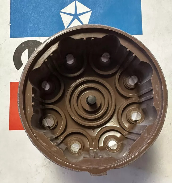 NOS MOPAR 1960-1973 DUAL POINT BROWN DISTRIBUTOR CAP