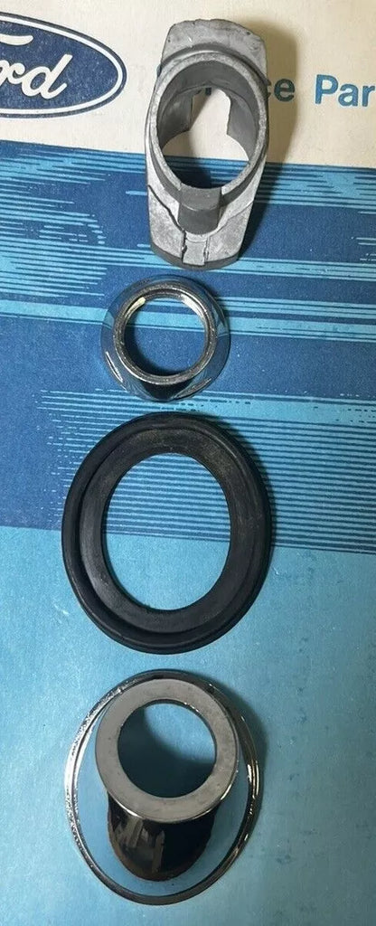 NOS 1961-1964 FORD GALAXIE and TRUCK ANTENNA BEZEL KIT